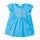 Letní modré šaty z biobavlny s potiskem 80-128